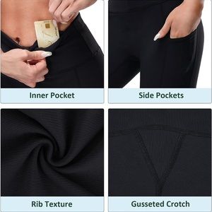YADIFEN Women's 8" High Waist Workout Biker Shorts with Pockets Yoga Compression